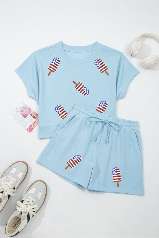 Patriotic Sequin Popsicle Set