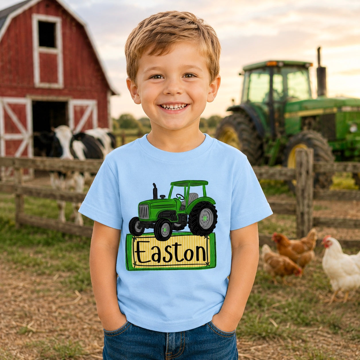 Custom Name Tractor Tee.