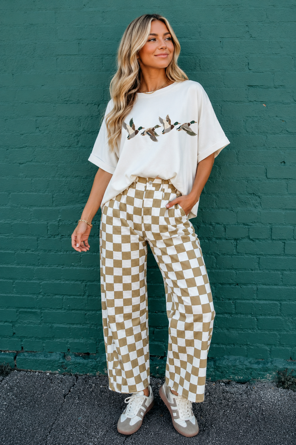 Flying Mallard Oversized Graphic Shirt New RTS