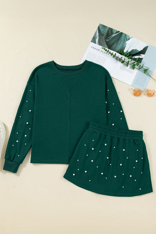 Green Pearl Skort Set