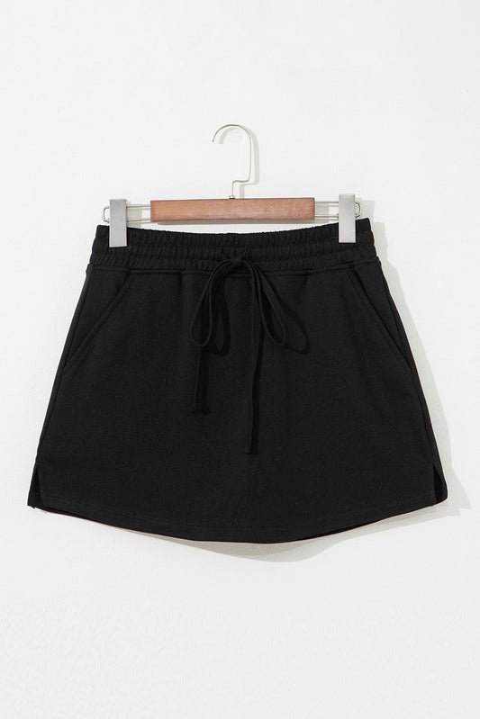 Black Casual Skort
