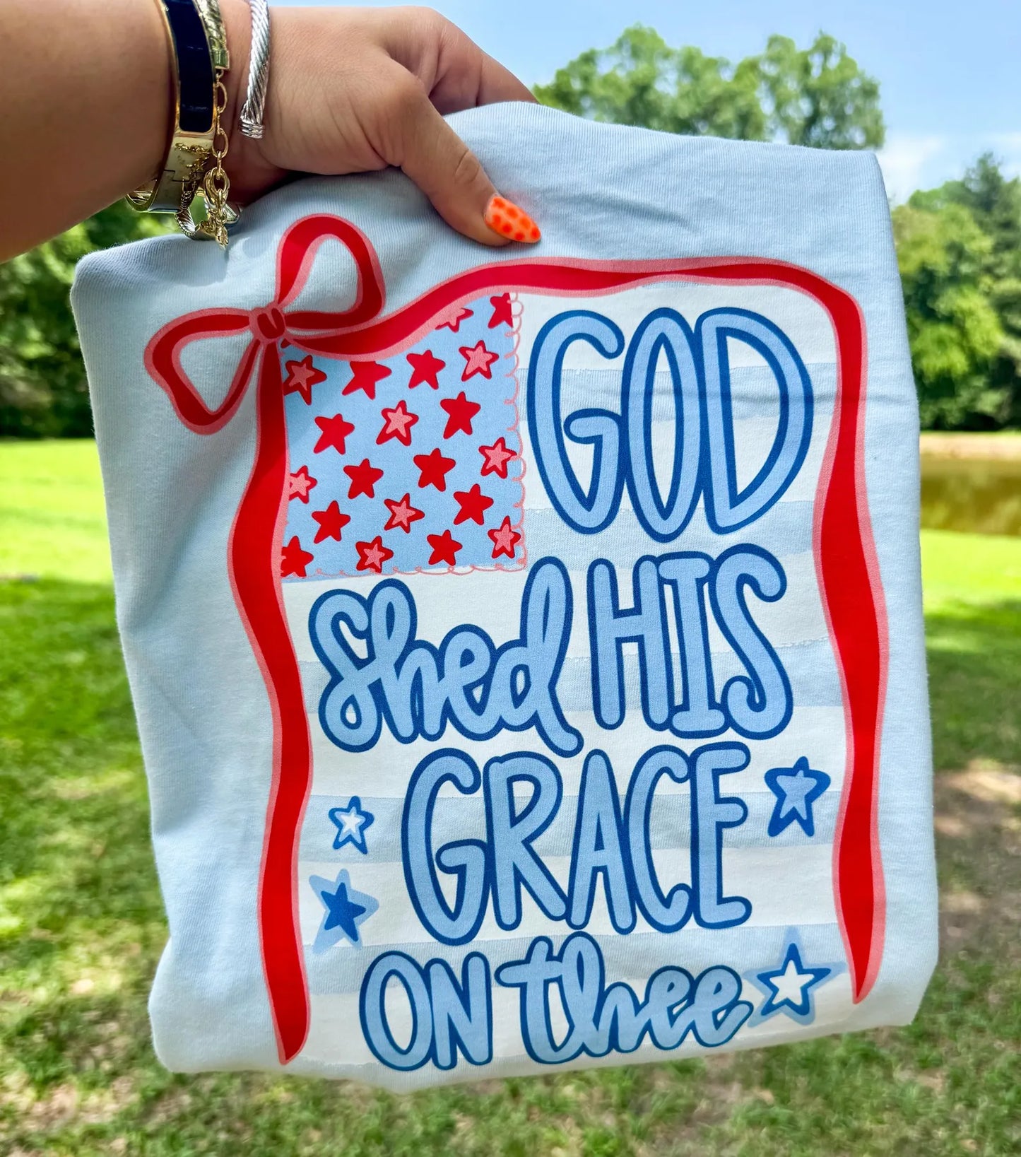 Coquette (FRONT ONLY) God Shed His Grace on Thee Tee.
