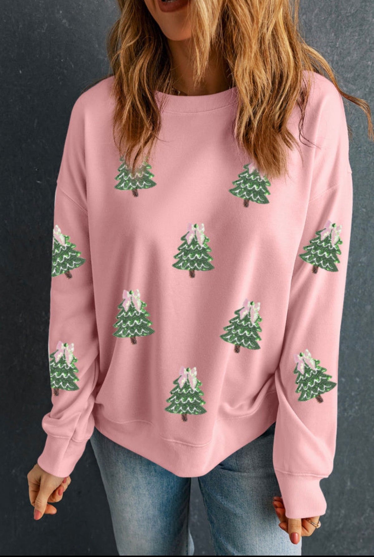 Christmas Tree Sequin Sweatshirt