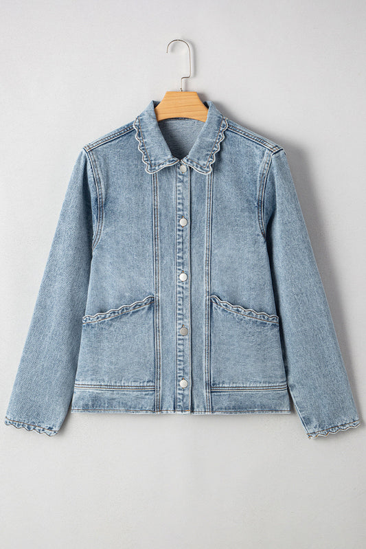 Scallop Pocket Denim Jacket