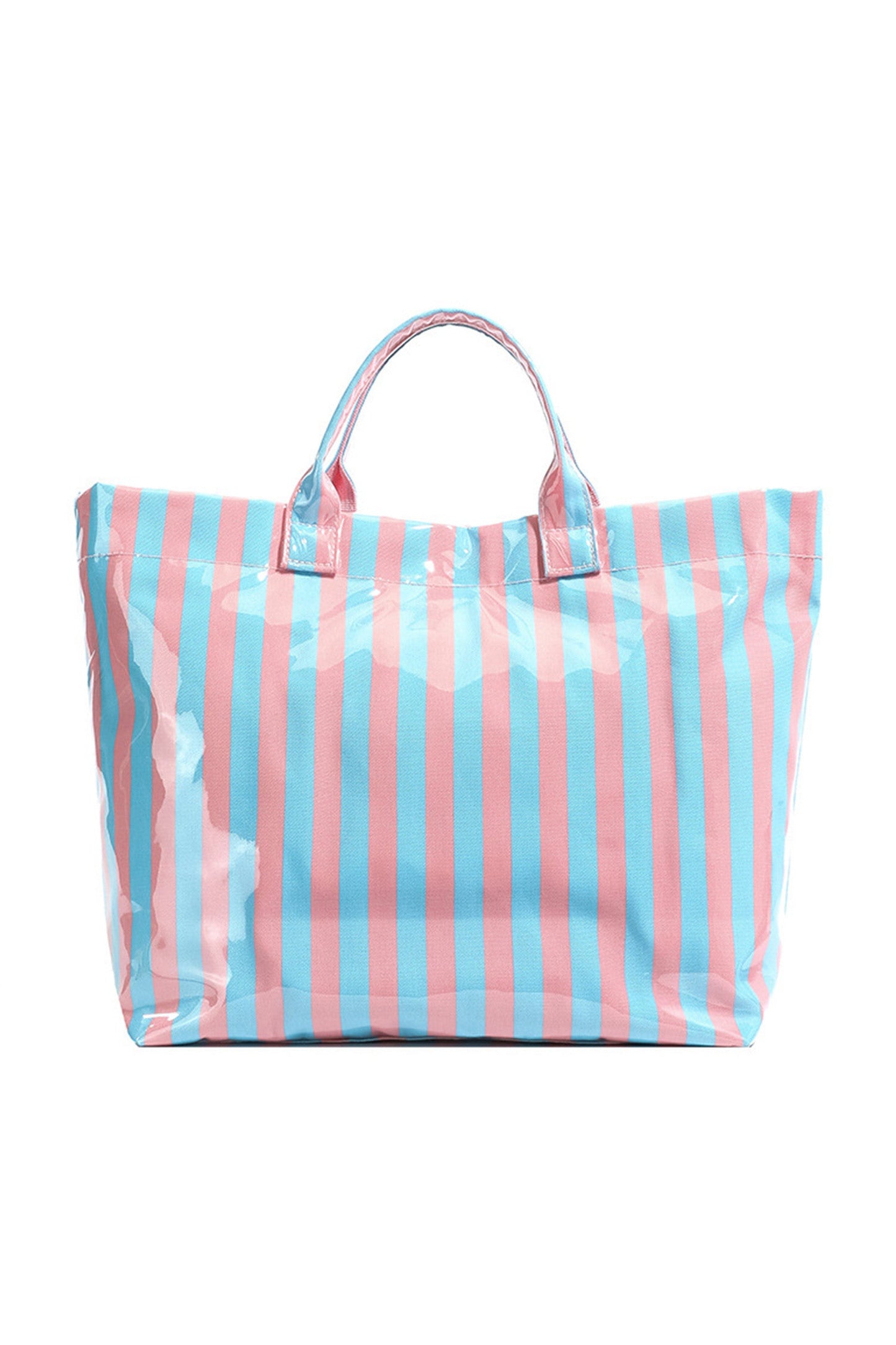 Glossy Striped Large Tote Bag New RTS