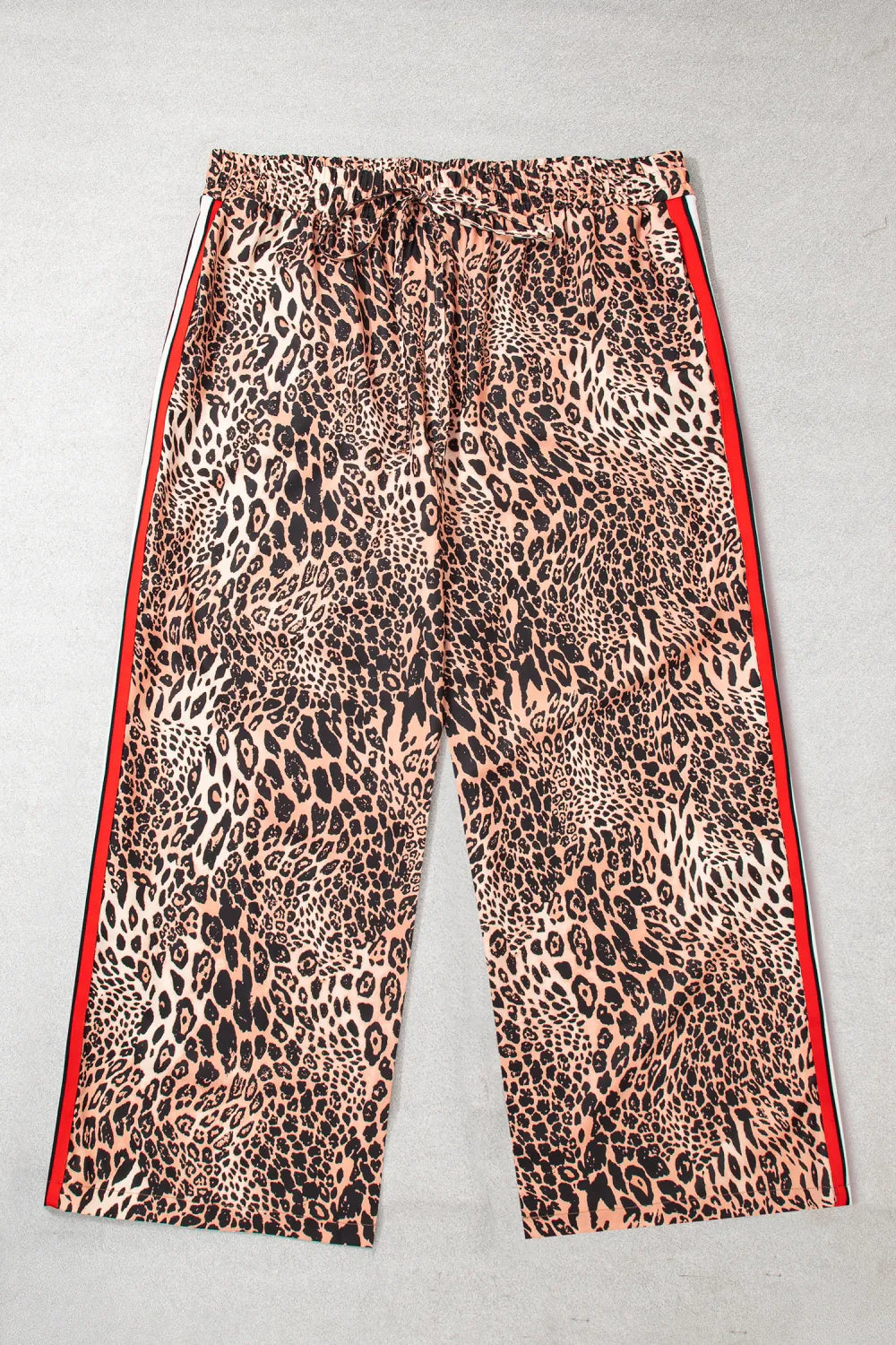Leopard Side Stripe Plus Size Pants