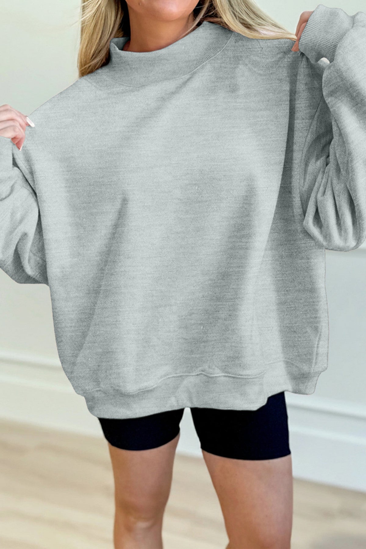 Oversized Mock Sweatshirt