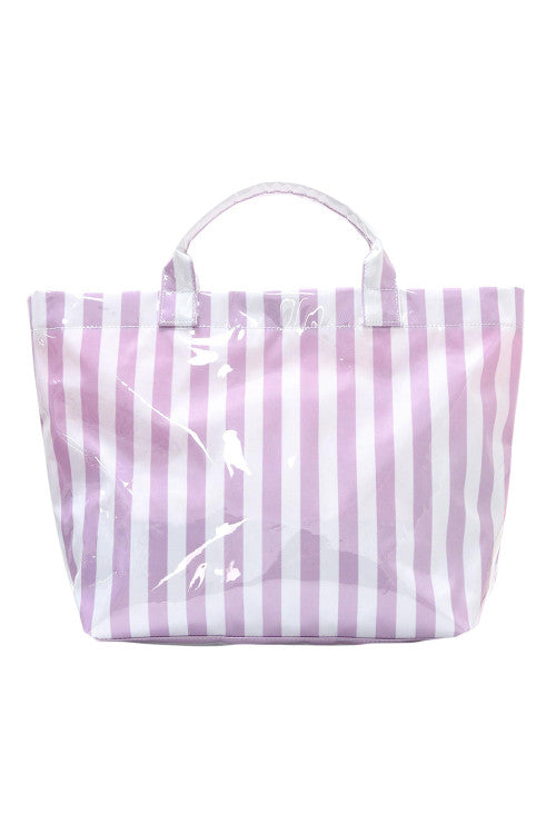 Glossy Striped Large Tote Bag New RTS