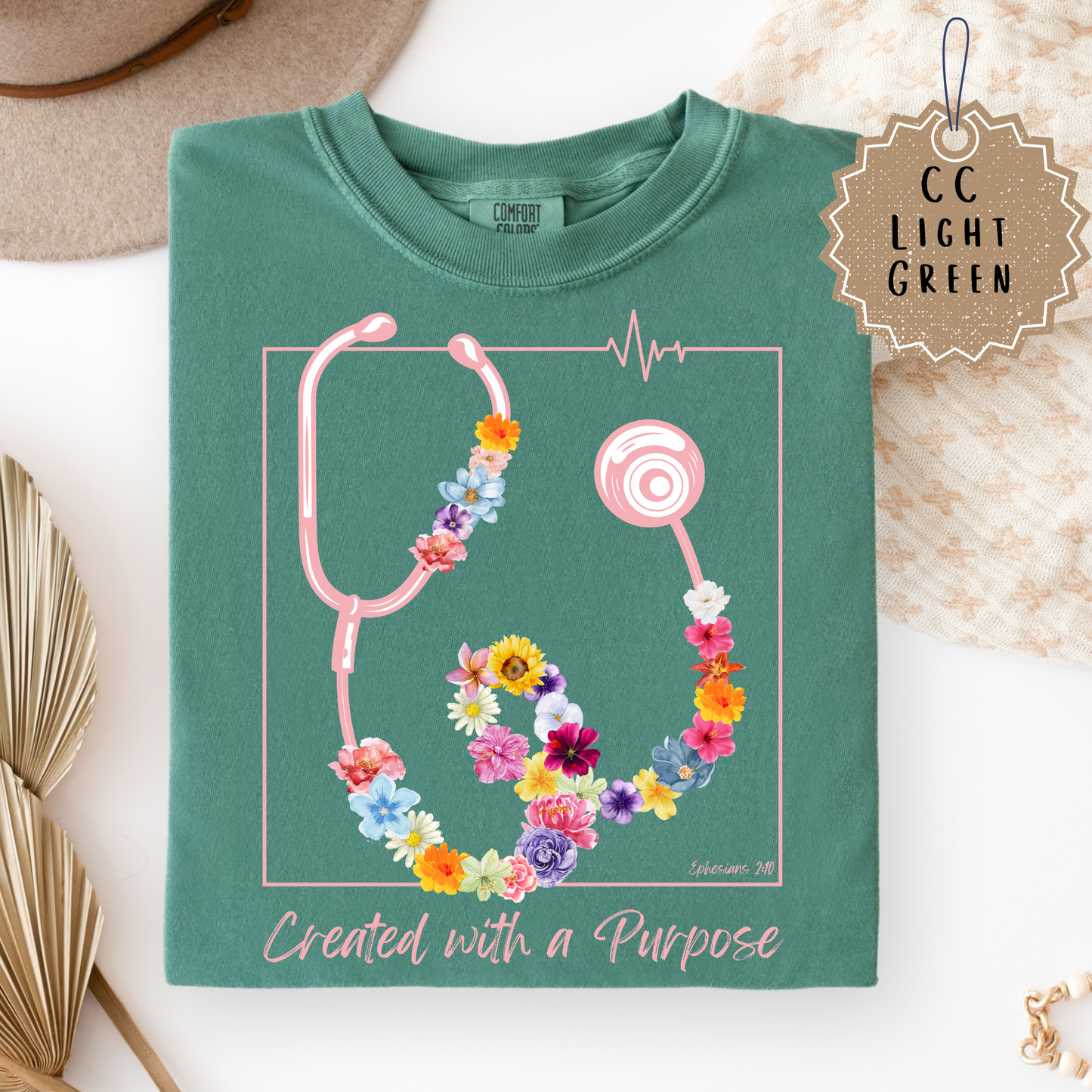 Created With a Purpose Nurse Tee.