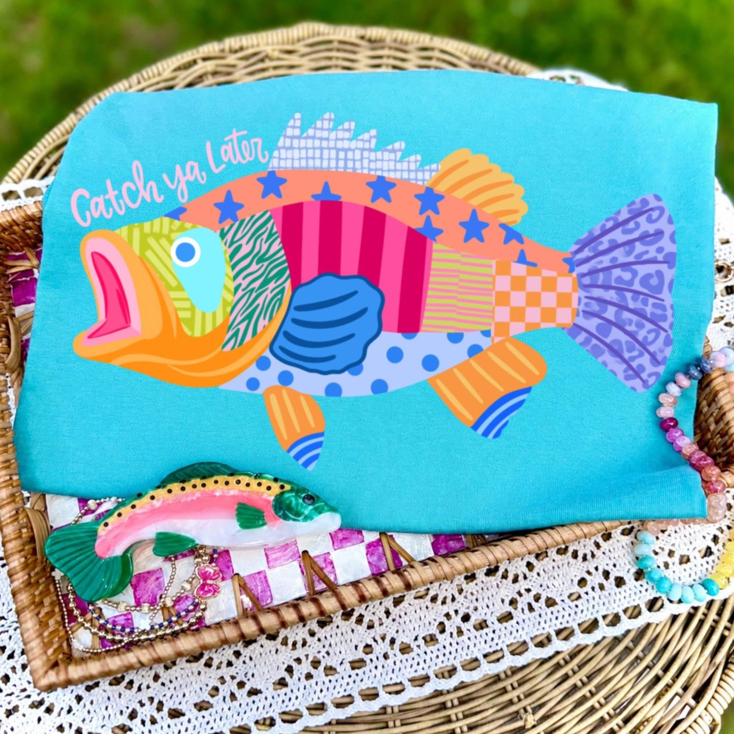 Mix Pattern Fish Tee.