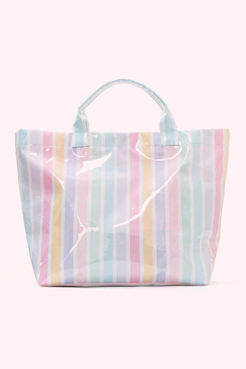 Glossy Striped Large Tote Bag New RTS