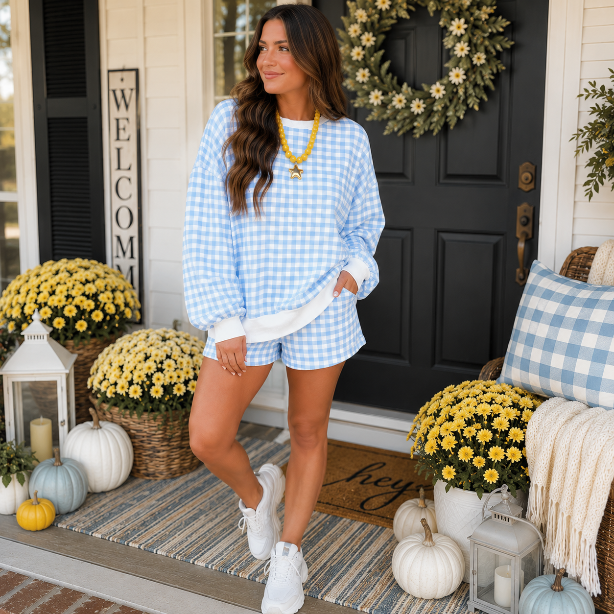 Plaid Baggy Set