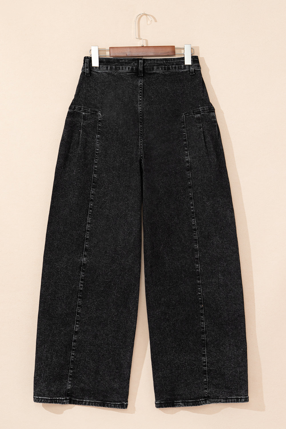 Mineral Wash Pleated Jeans