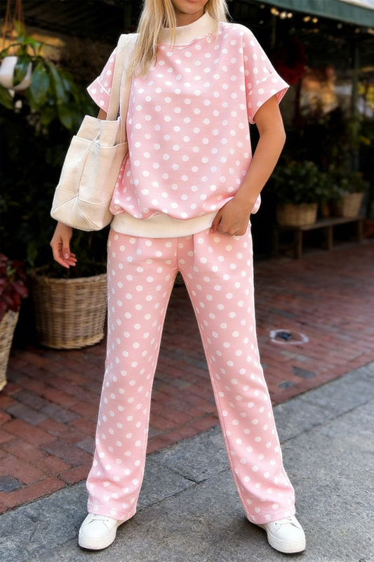 Pink Polka Dot Set
