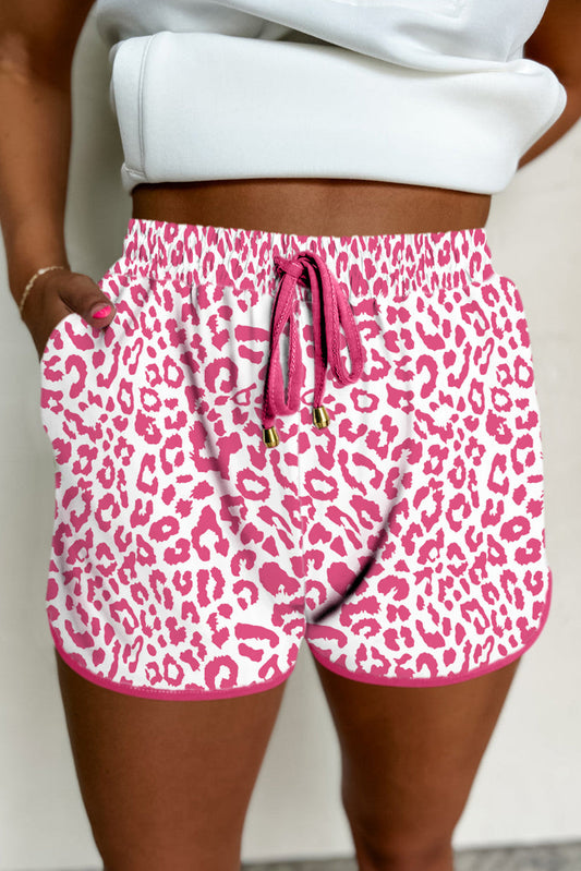 Pink Leopard Elastic Shorties