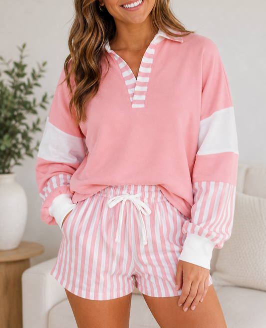 Striped Colorblock Set