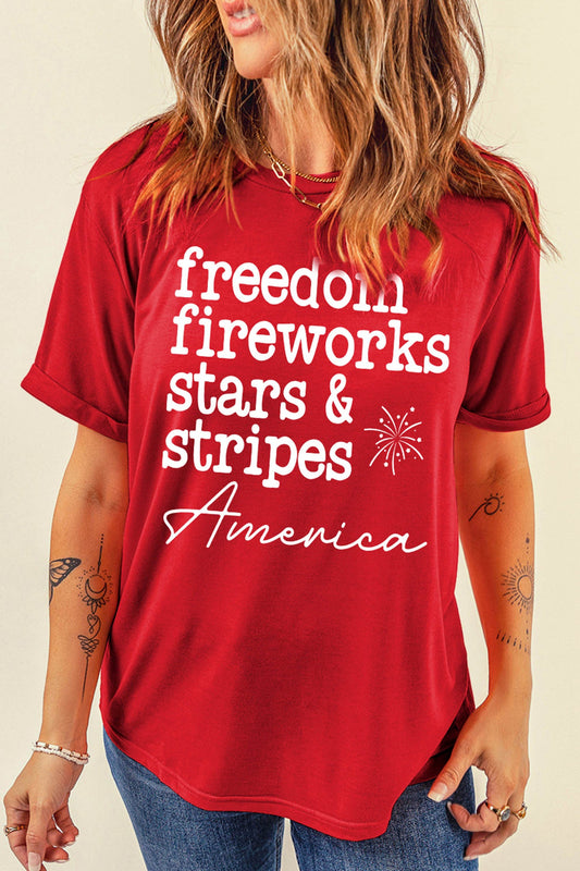 Red Freedom Fireworks Shirt