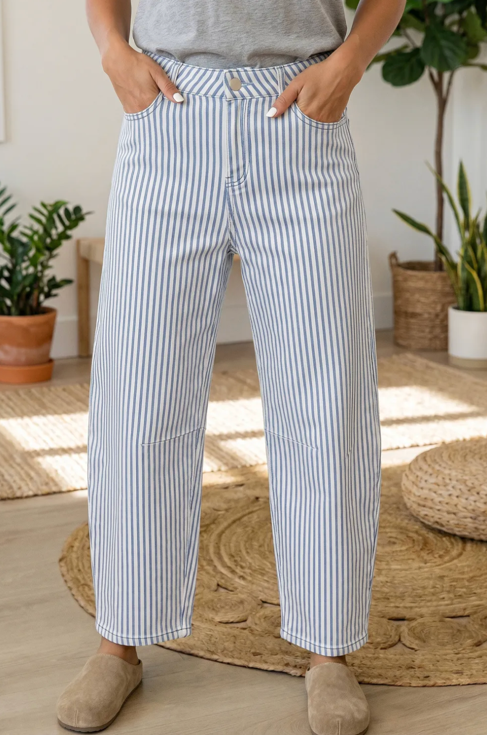 Stripe Casual Pants
