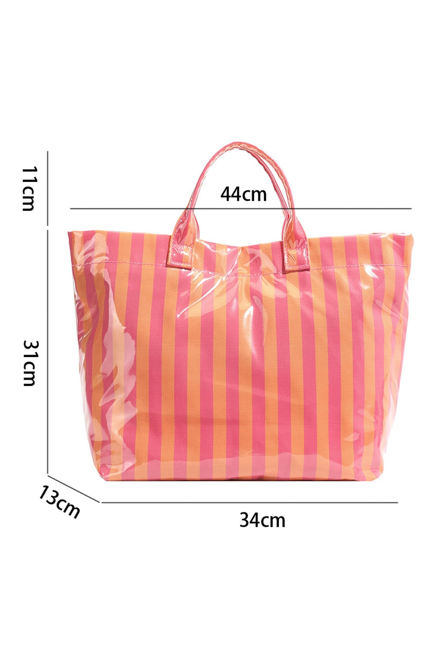 Glossy Striped Large Tote Bag New RTS