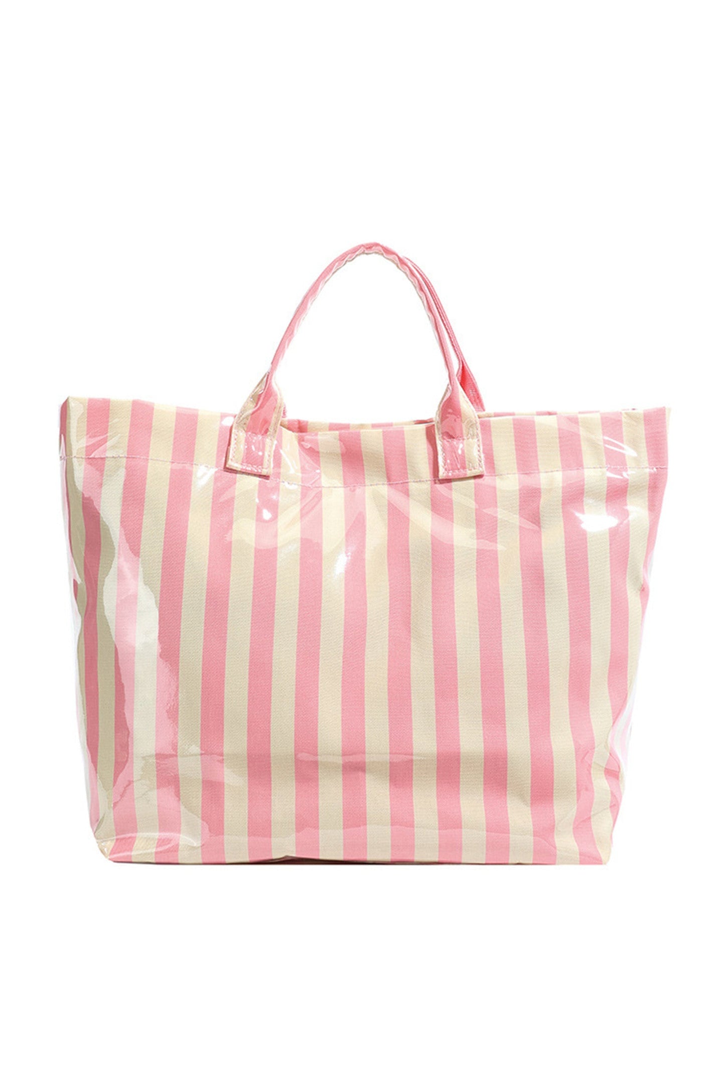Glossy Striped Large Tote Bag New RTS