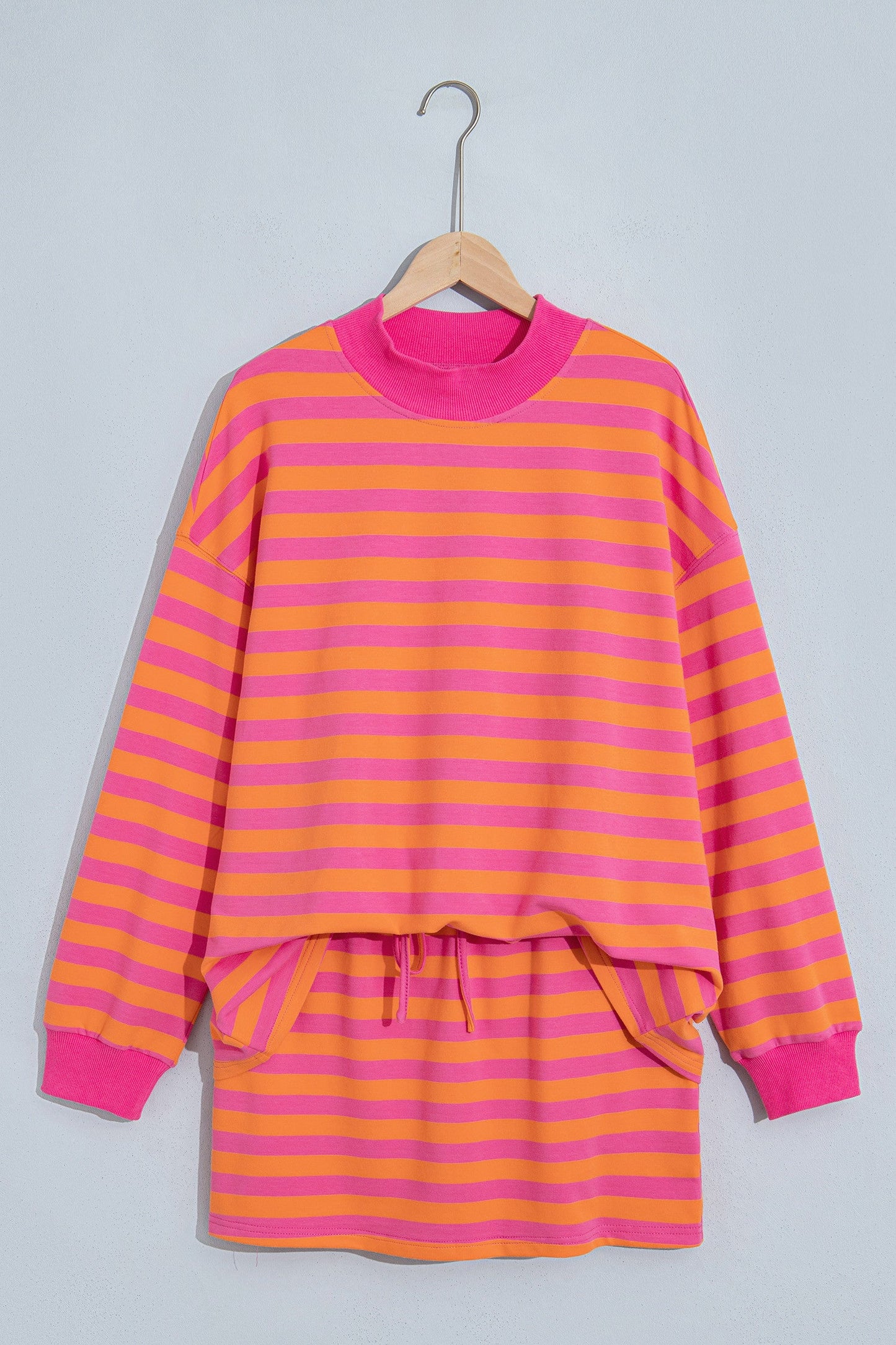Orange Stripe Skort Set