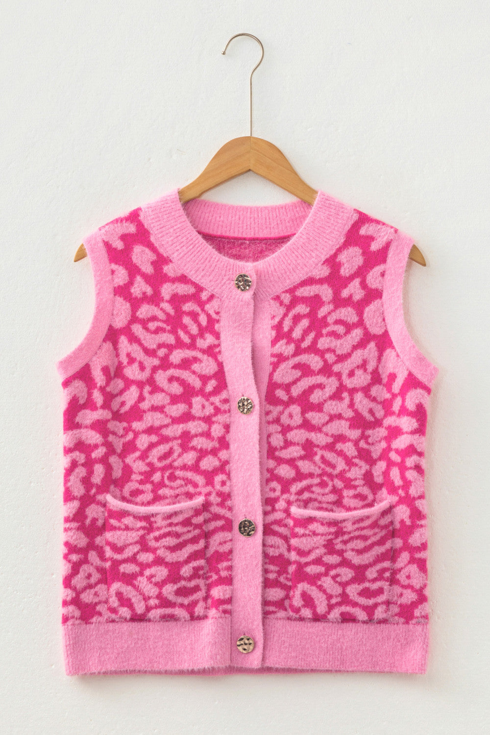 Leopard Knit Vest